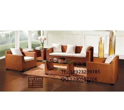 【箐藤屋青藤屋厂家直销藤艺家具藤编沙发组合茶几藤椅仿古风藤木沙发60356035#木架沙发