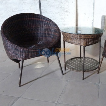 轩航纯手工PV藤户外休闲椅 匠心与自然的完美融合